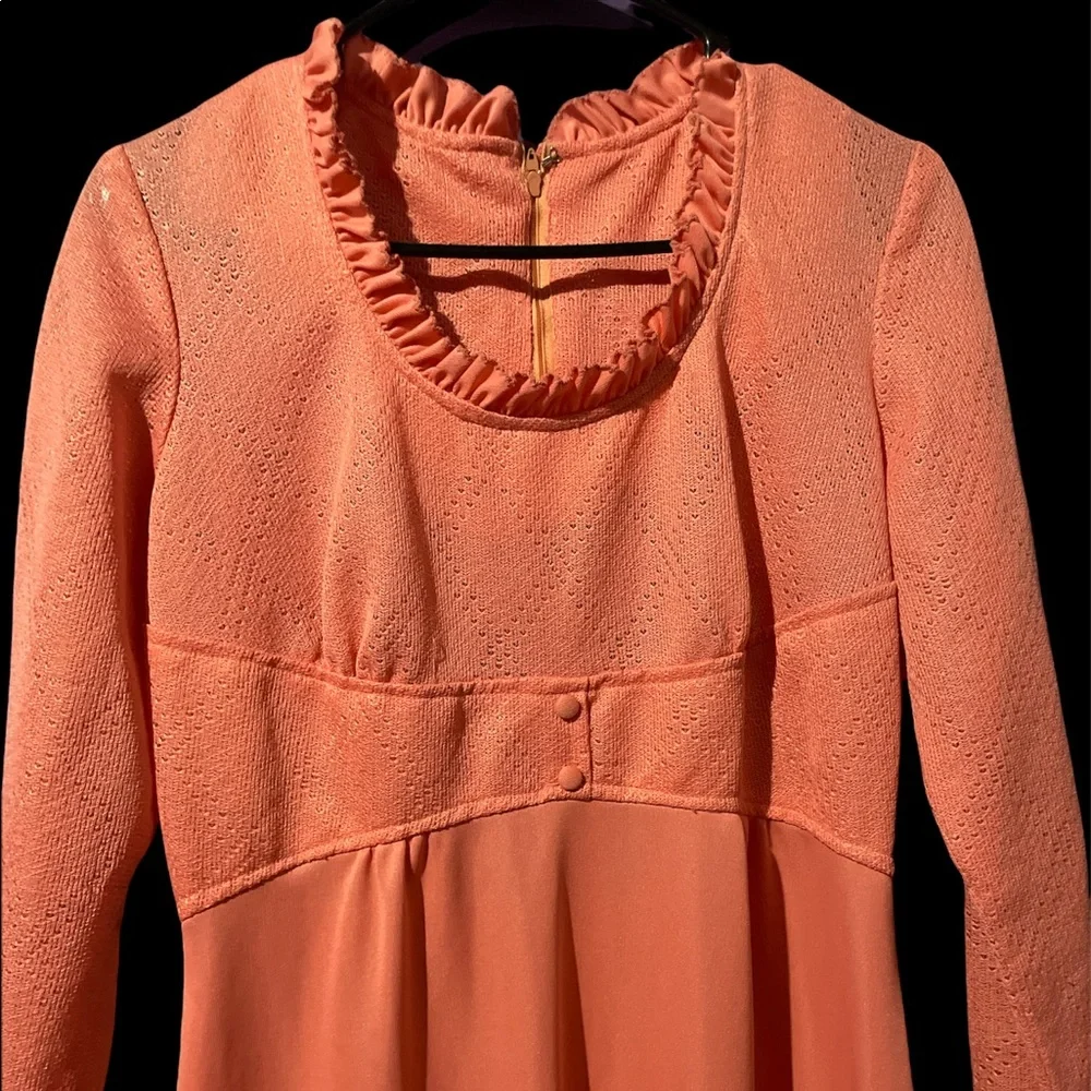 1960s 60s 1970s 70s pink union made maxi dress_2